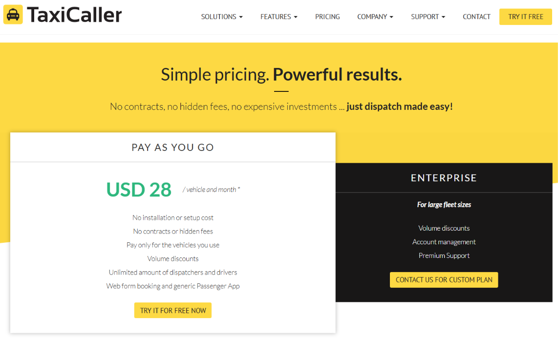 TaxiCaller taxi booking app development
