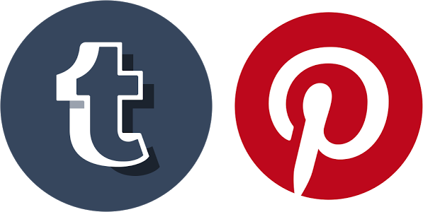Tumblr and Pinterest icons