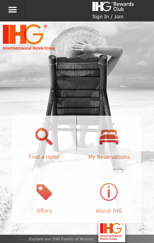 Mobile responsive website for hotel group