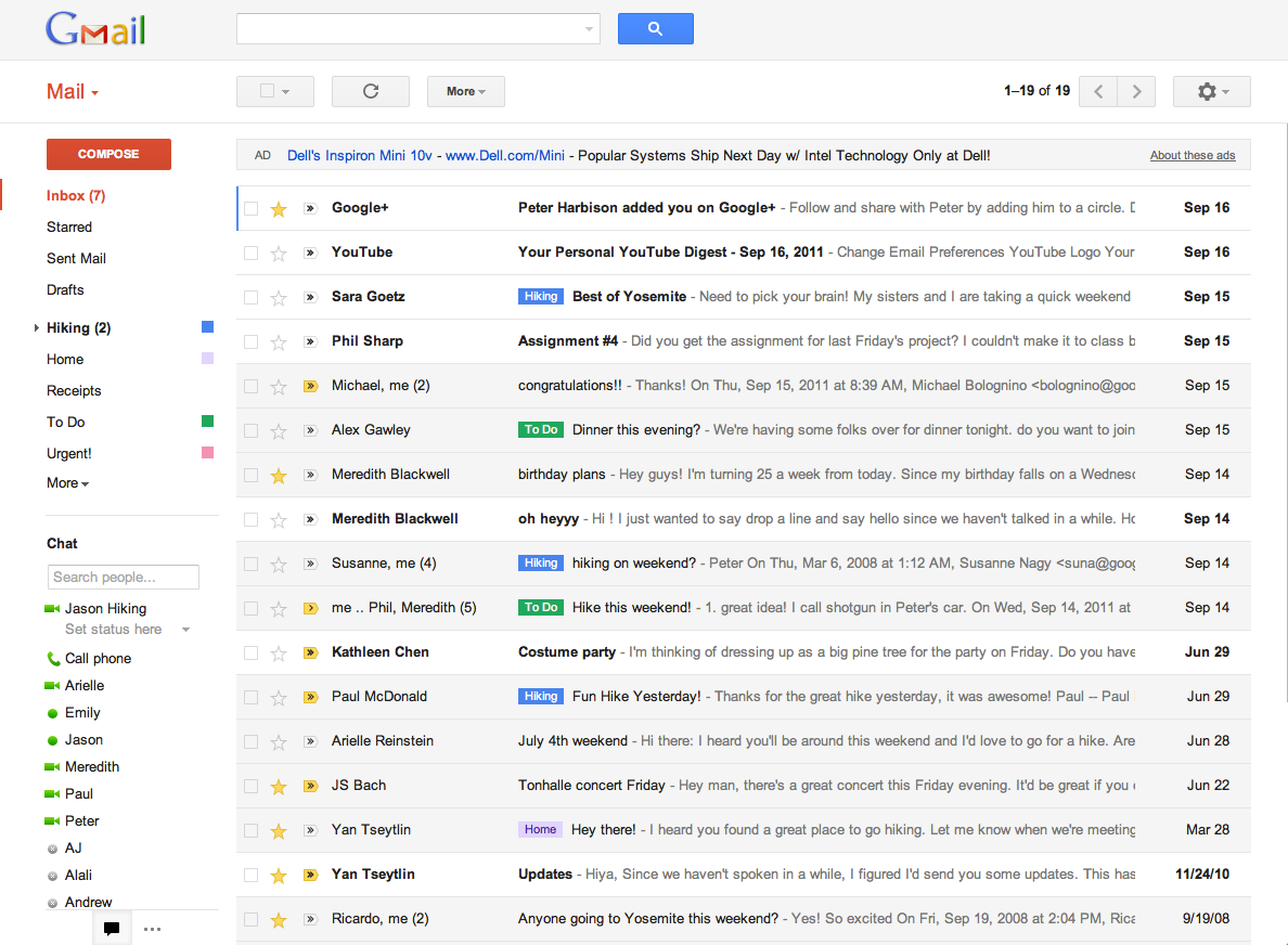 Gmail is a web app