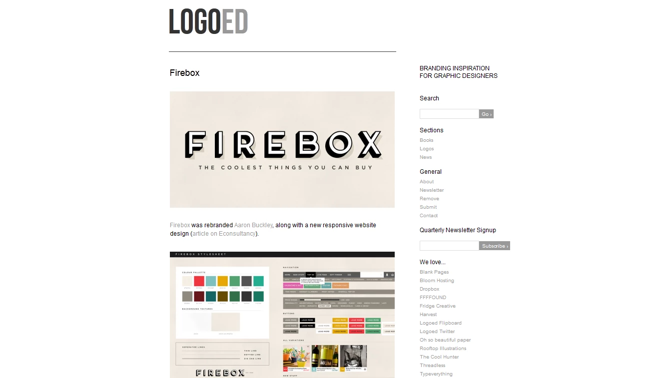 Blog collecting logos
