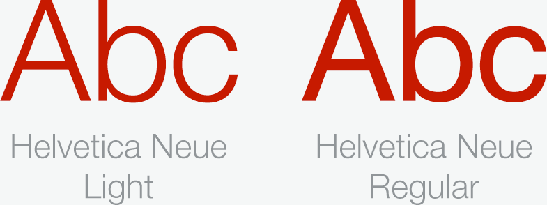 Fonts in Cookorama app