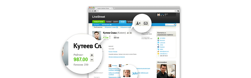 Дизайн темы Lugree (для LiveStreet)