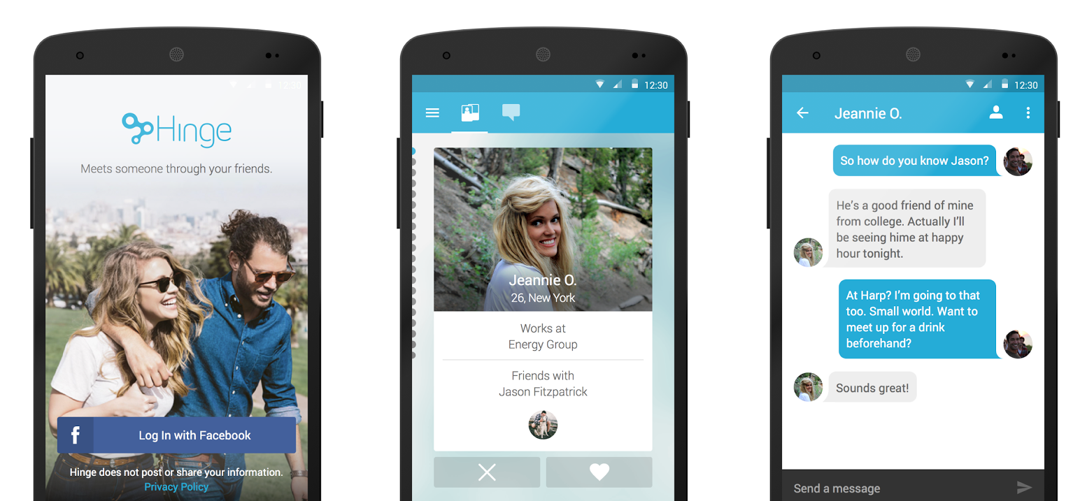 Hinge helps to find a date via mutual friends