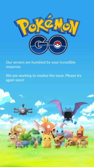 Pokemon GO server overload