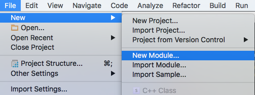 Creating new module in Android Studio