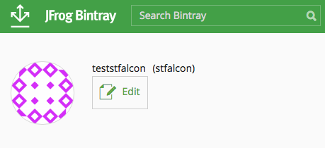 Editing Bintray profile