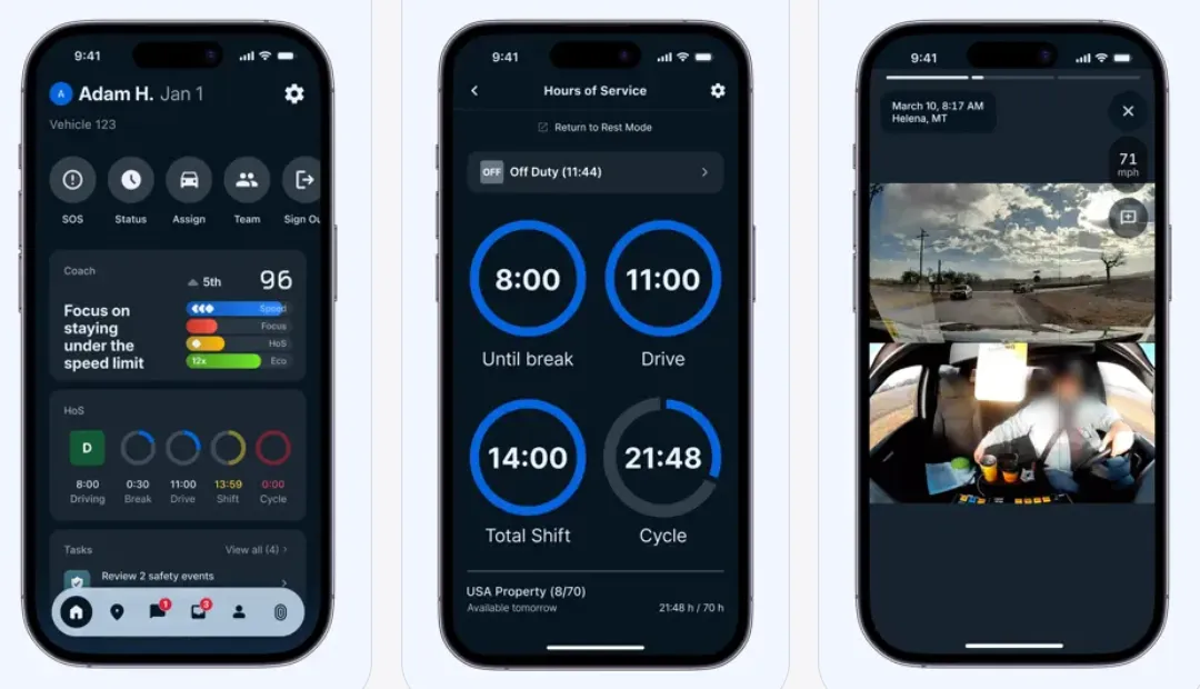 Fleet management driver app