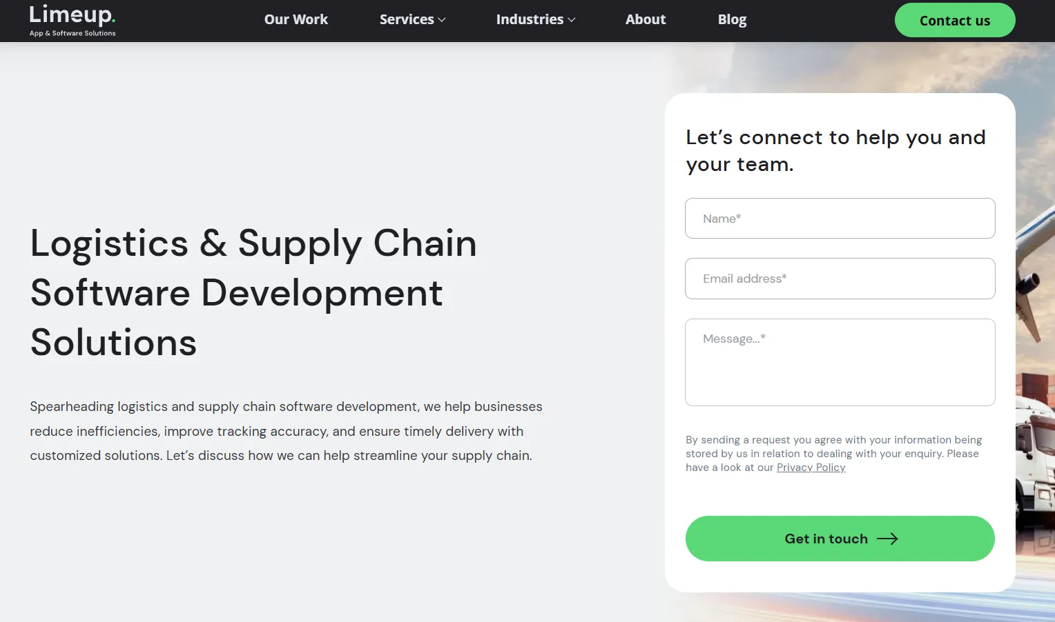 Limeup logistics software development company